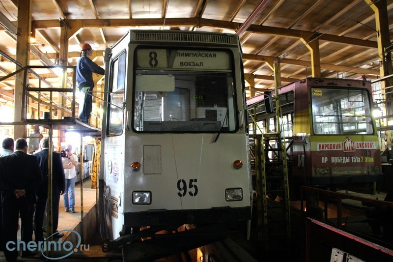За счет хорошей ремонтной базы череповецким трамвайщикам удается вдохнуть новую жизнь в старые вагоны