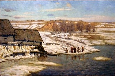 Картина «Ледоход» была написана в 1908 году и с 1960-х годов находится в Череповце
