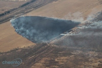 В прошлом году в Череповецком районе зафиксировано 11 поджогов травы, в этом — уже четыре