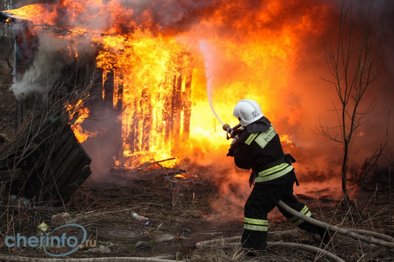 Деревянная дача в Череповецком районе сгорела от удара молнии
