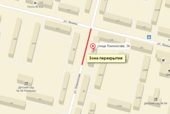 Проезд транспорта будет невозможен от улицы Ленина и до въездов к домам № 34 и 39 по Ломоносова