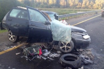  43-летний водитель отечественного автомобиля скончался на месте аварии Фото: отдел ГИБДД 
