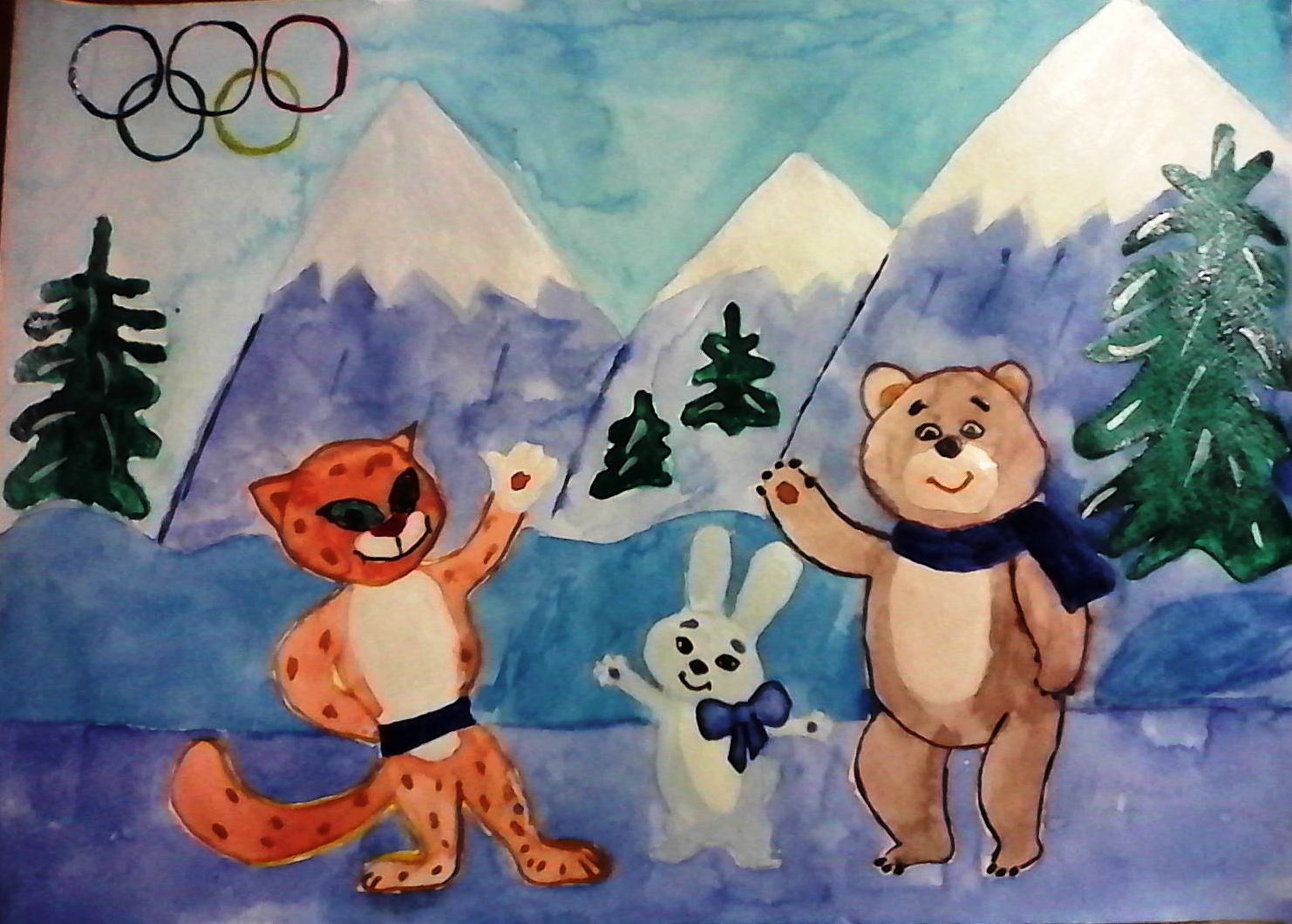 Детский рисунок посвященный олимпийским играм