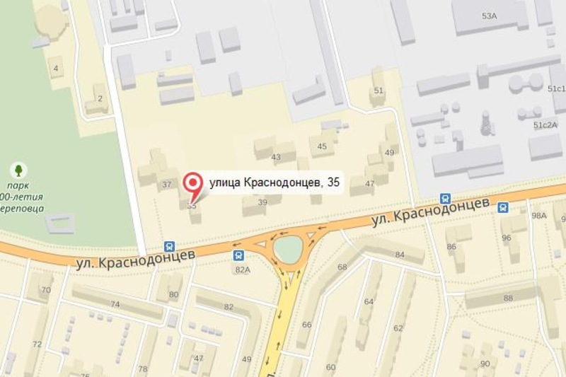 Краснодонцев 114 череповец карта