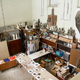 Скульптор Шебунин в своей мастерской
