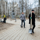 Субботник в сквере Гоголя