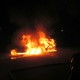 Сгоревшая машина в Зашекснинском районе. Фото: служба пожаротушения