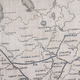 Платок XIX века с изображением карты железных дорог европейской части России