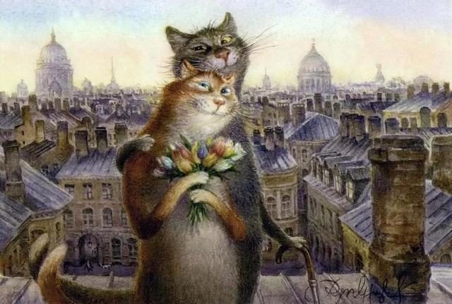В Череповец приедут знаменитые питерские коты художника Владимира Румянцева